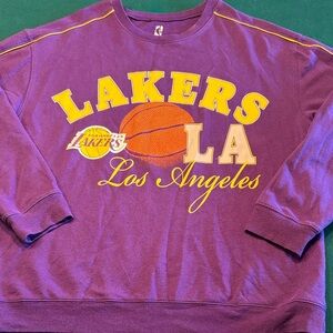 NBA Purple Los Angeles Lakers Crewneck Sweater , L , $9